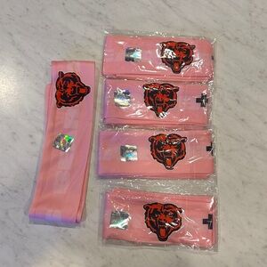 Pink Chicago Bears Logo Tie Headband